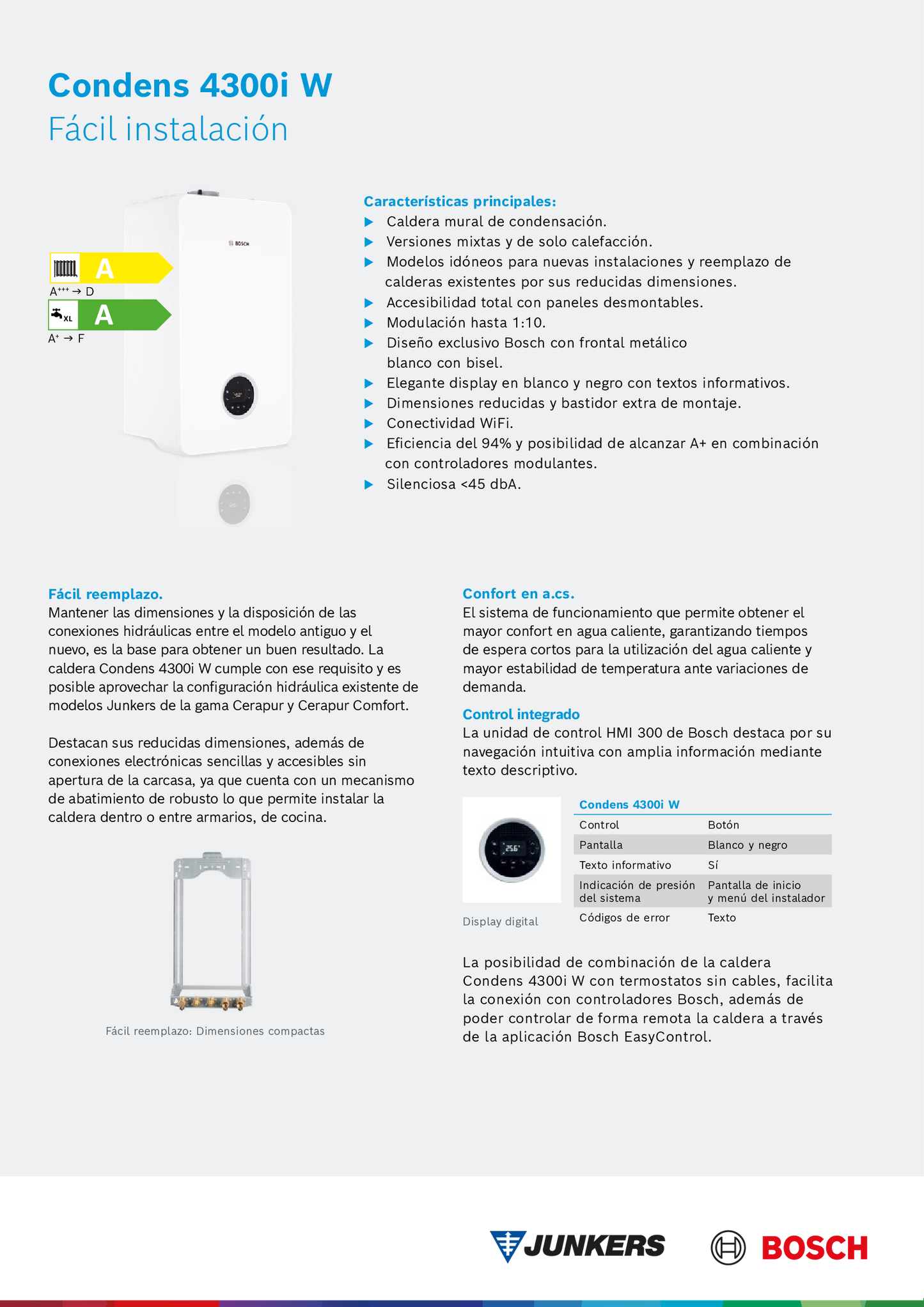 Condens GC4300w 24/25c | 1.980€ | 3 años sin intereses | 55€/mes | Precio al contado 1.815€