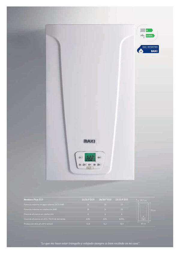 Neodens Plus 24/24 F 24kw | 1.800€ | 3 años sin intereses | 50€/mes | Precio al contado 1.655€